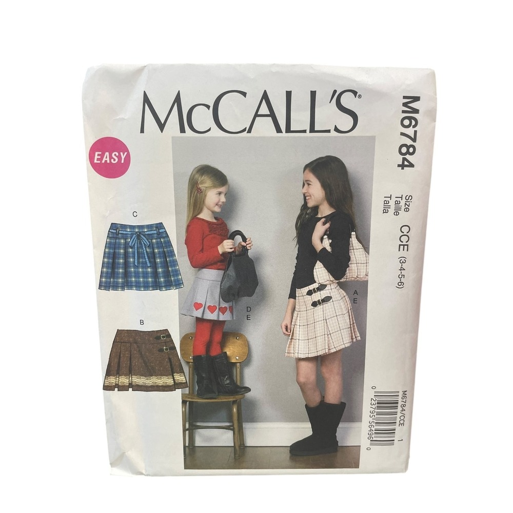 McCALL'S M6784 Girls' Skirts & Purse Sewing Pattern Size 3-6 2013